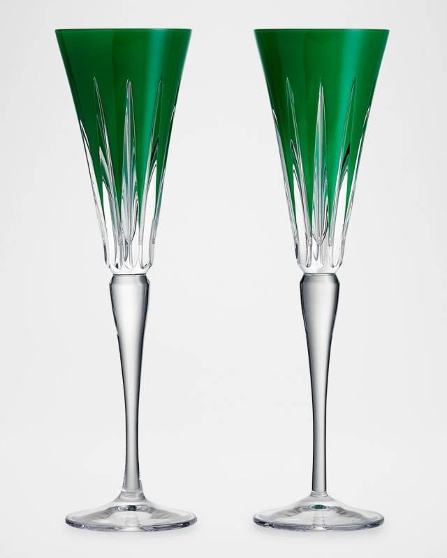 New Year Firework Flute Glasses, Set of 2